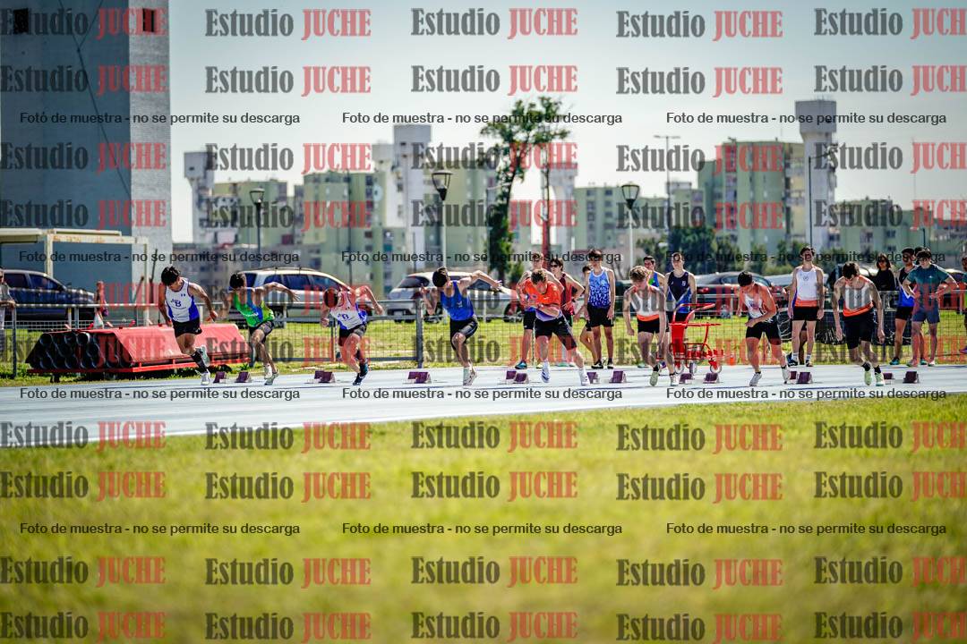 Fotos de los 100 m llanos de varones