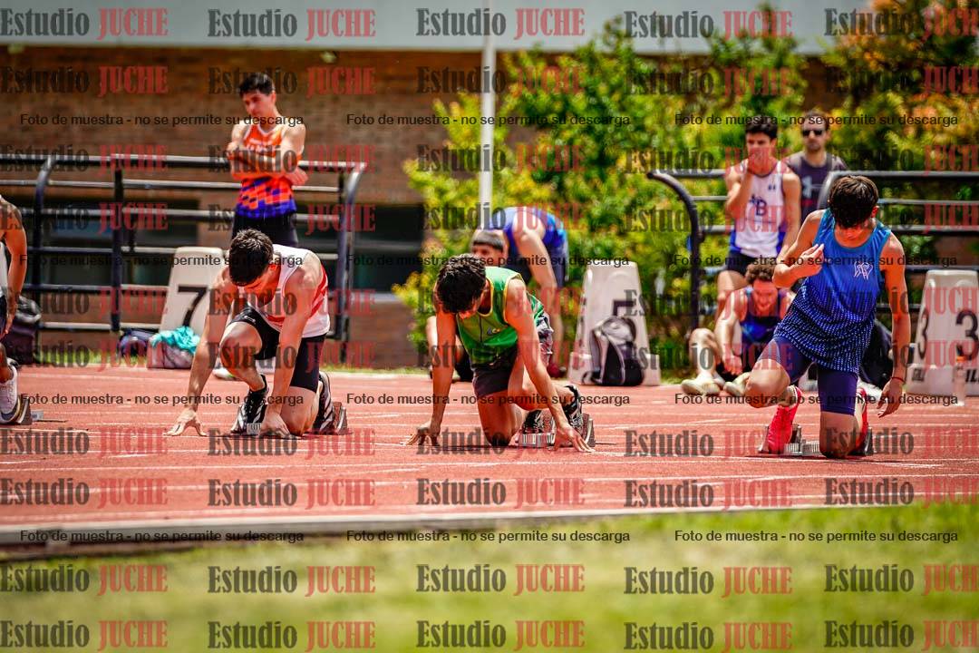 Fotos de los 100 m llanos de varones
