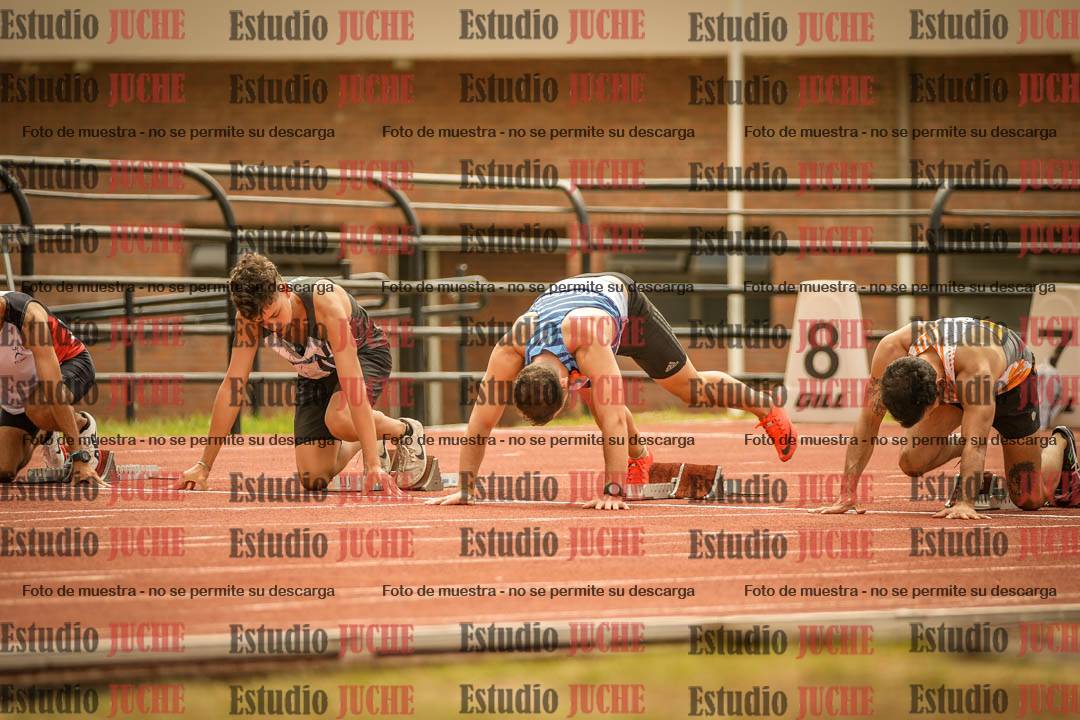 Fotos de los 100 m llanos de varones