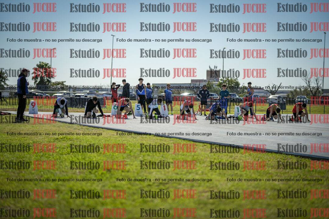 Fotos de los 100 m llanos de varones