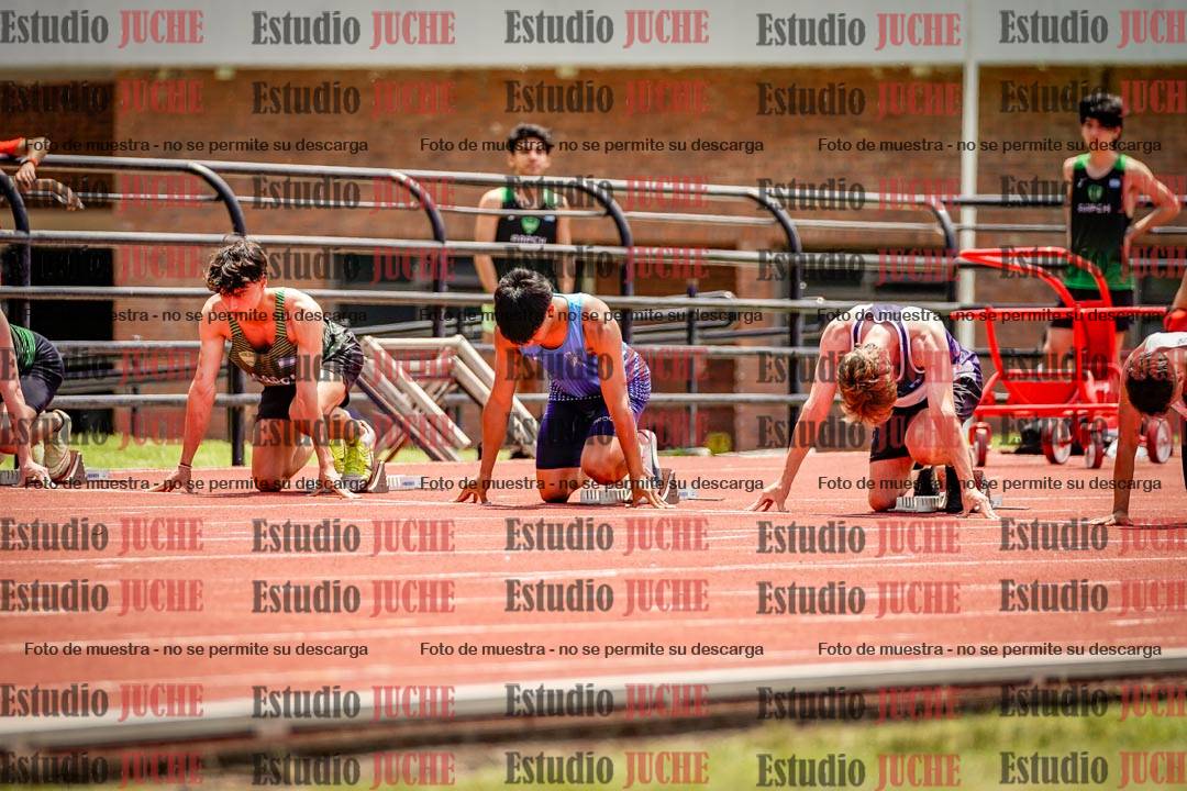Fotos de los 100 m llanos de varones