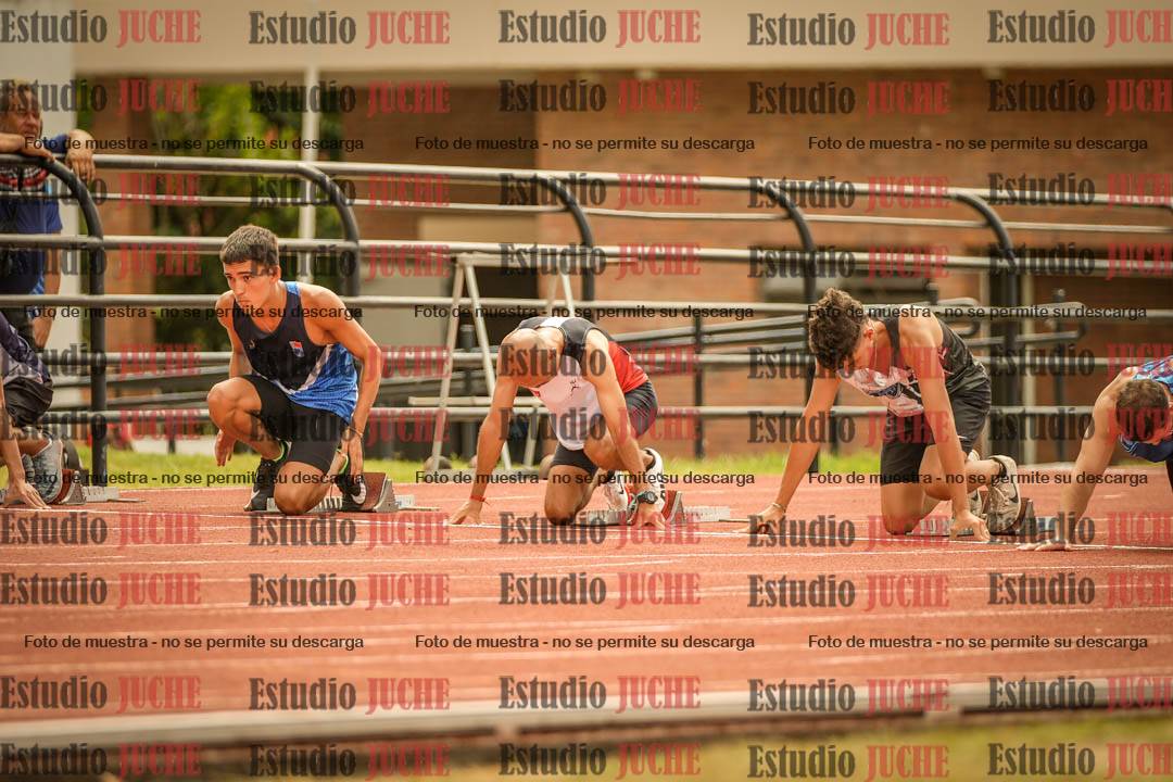 Fotos de los 100 m llanos de varones