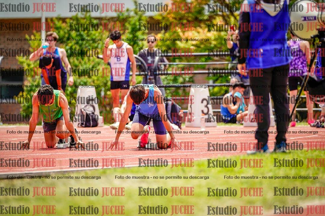 Fotos de los 100 m llanos de varones