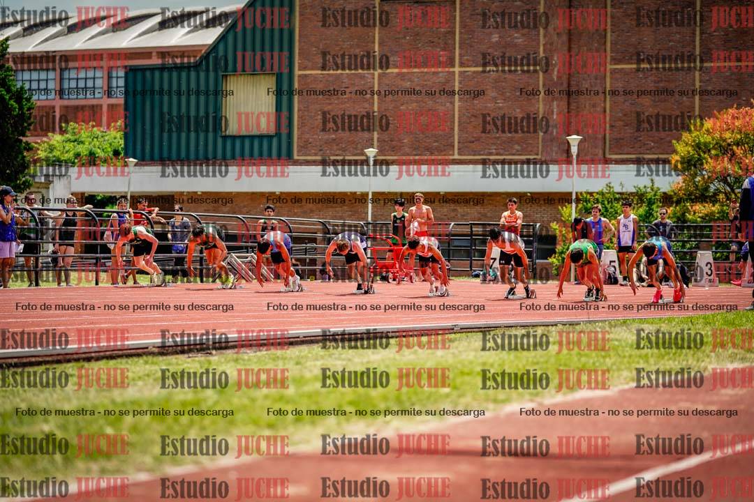 Fotos de los 100 m llanos de varones