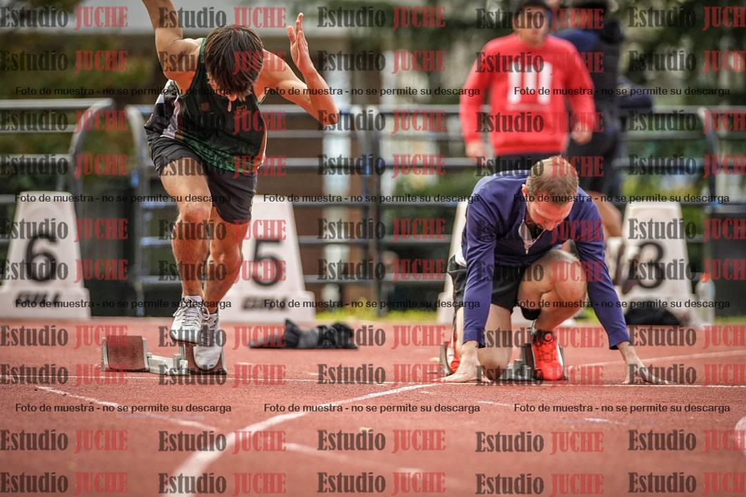 Fotos de los 100 m llanos de varones