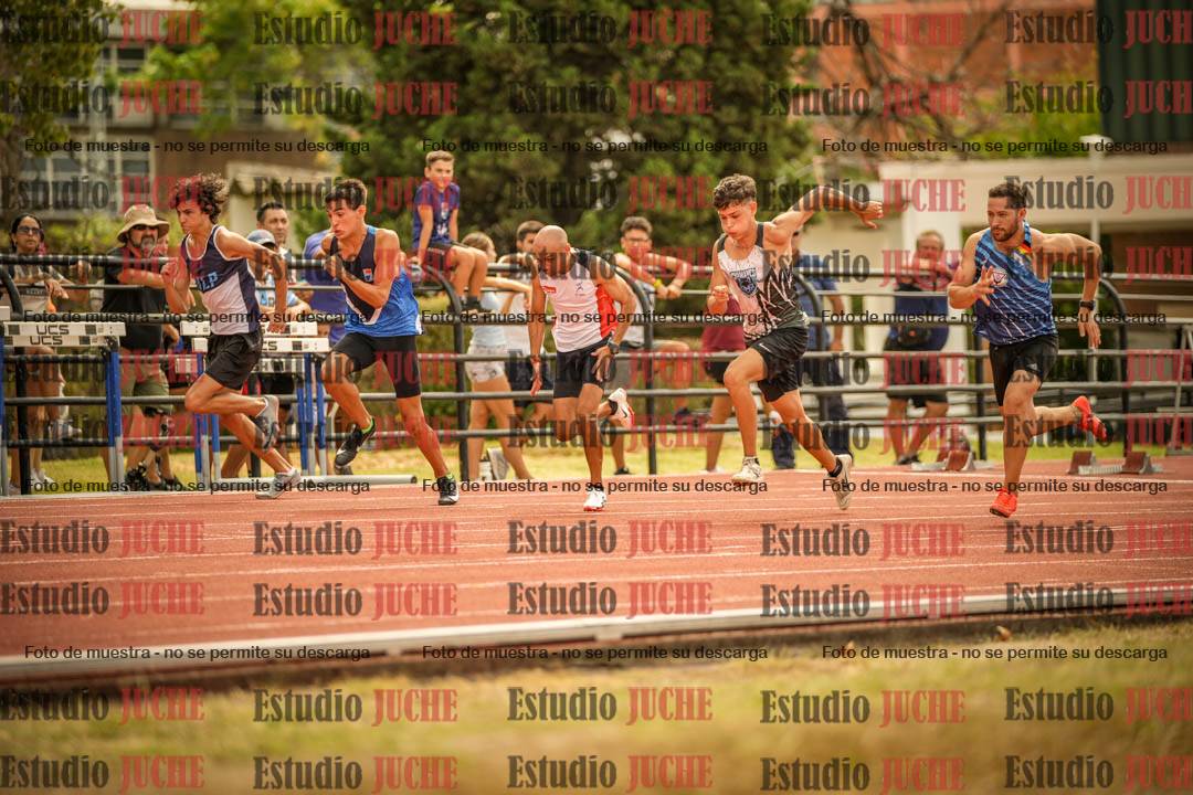 Fotos de los 100 m llanos de varones