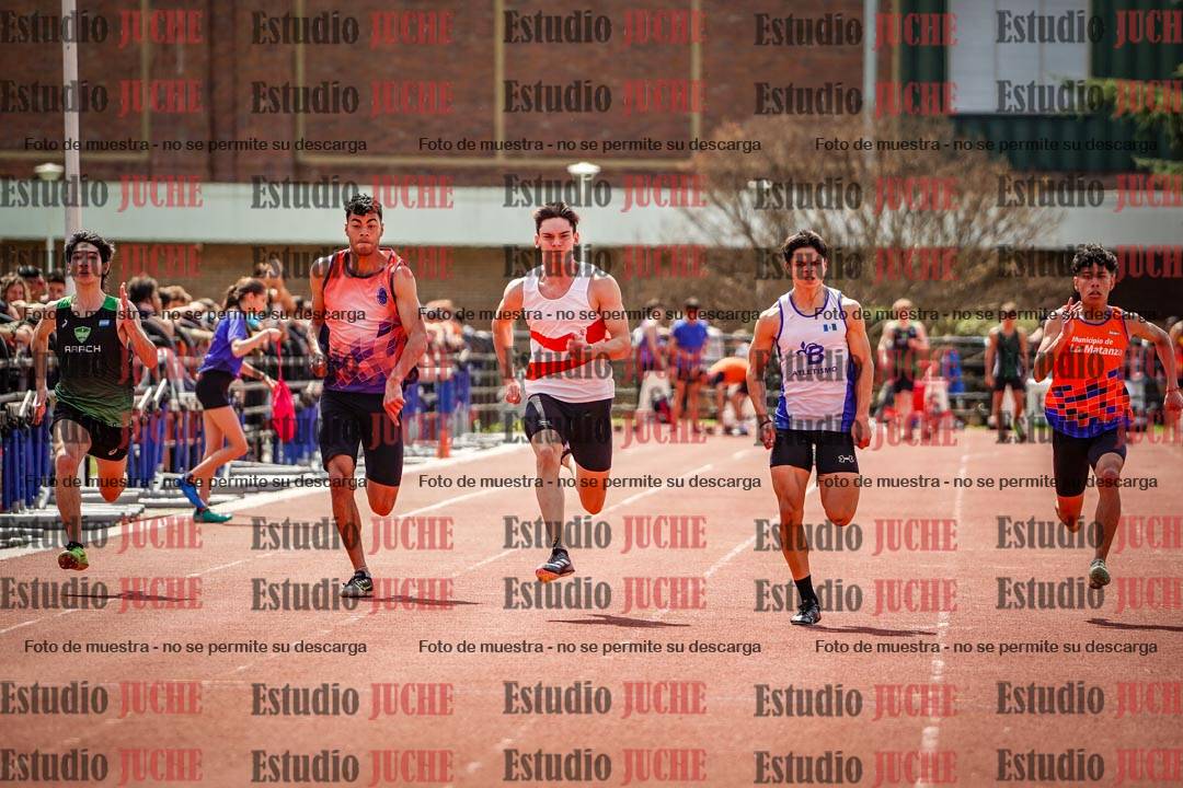 Fotos de los 100 m de varones