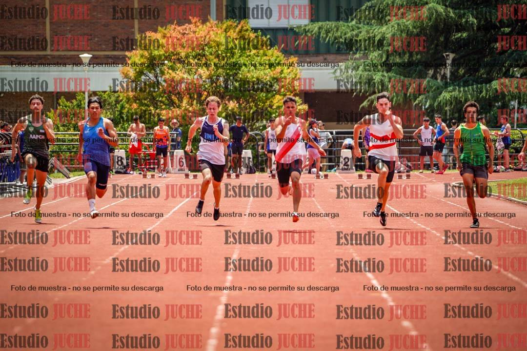 Fotos de los 100 m llanos de varones