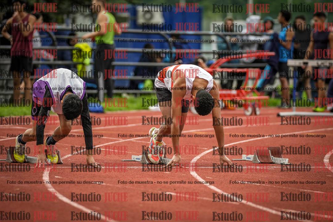 Fotos de los 100 m llanos de varones
