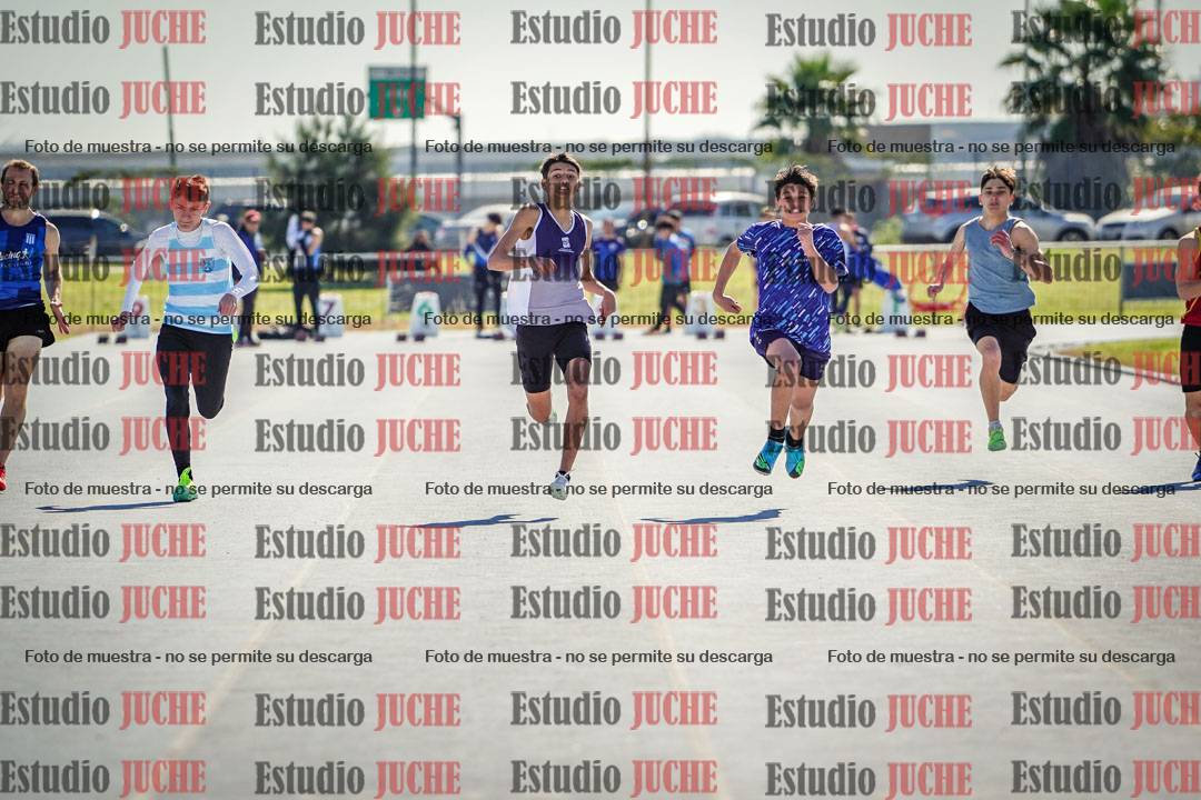 Fotos de los 100 m llanos de varones