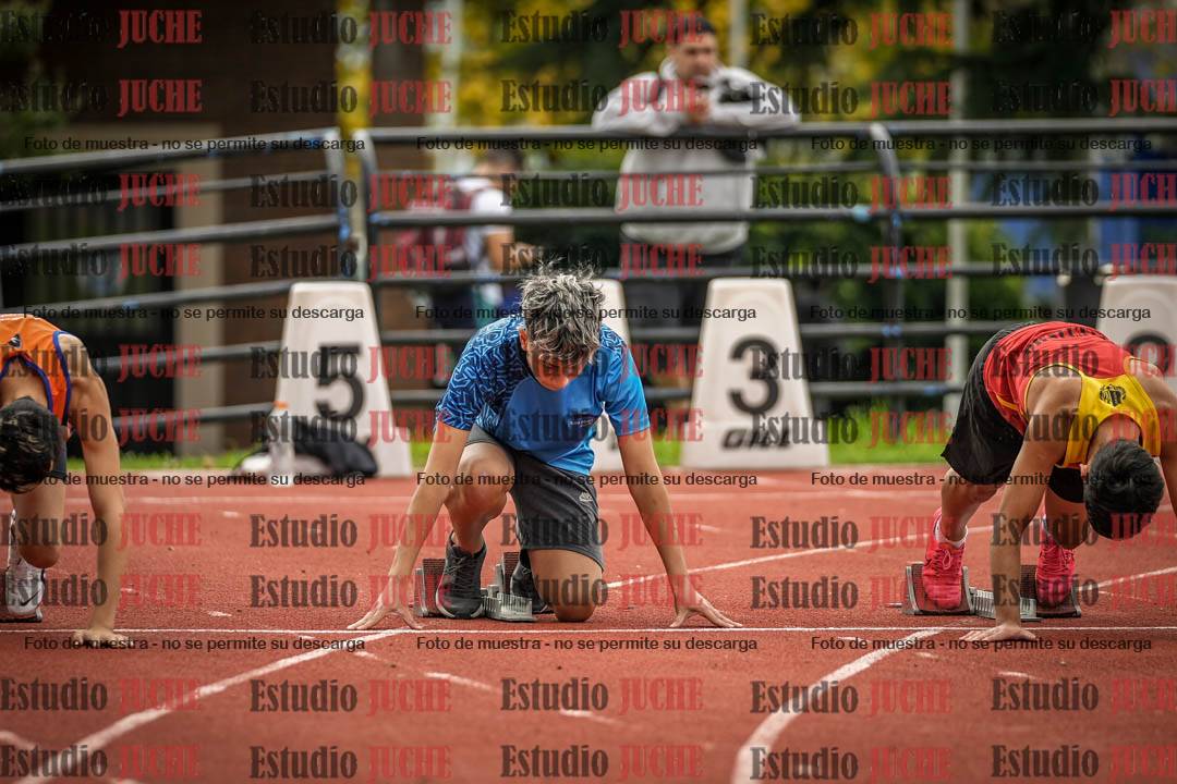 Fotos de los 100 m llanos de varones
