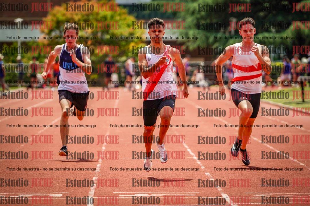 Fotos de los 100 m llanos de varones