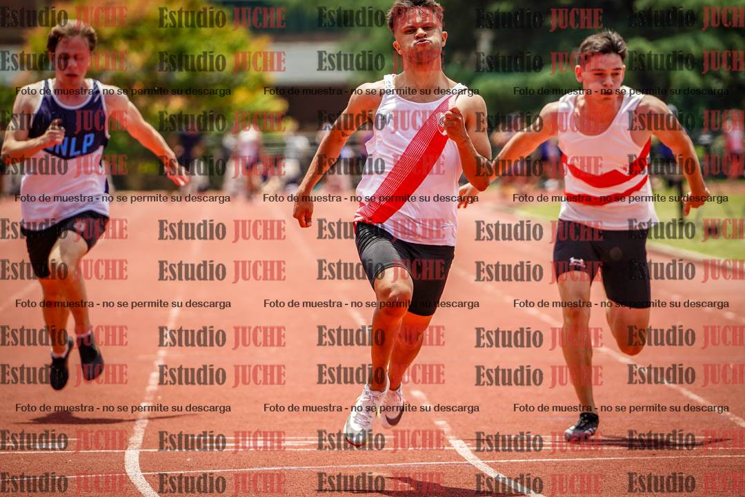 Fotos de los 100 m llanos de varones