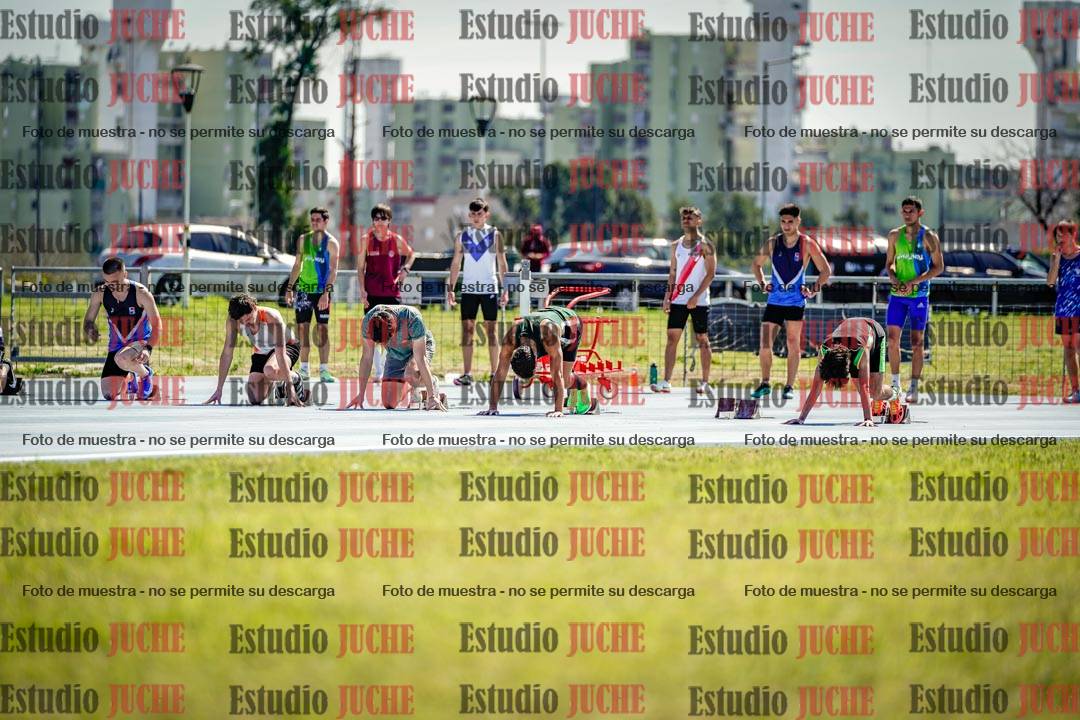 Fotos de los 100 m llanos de varones