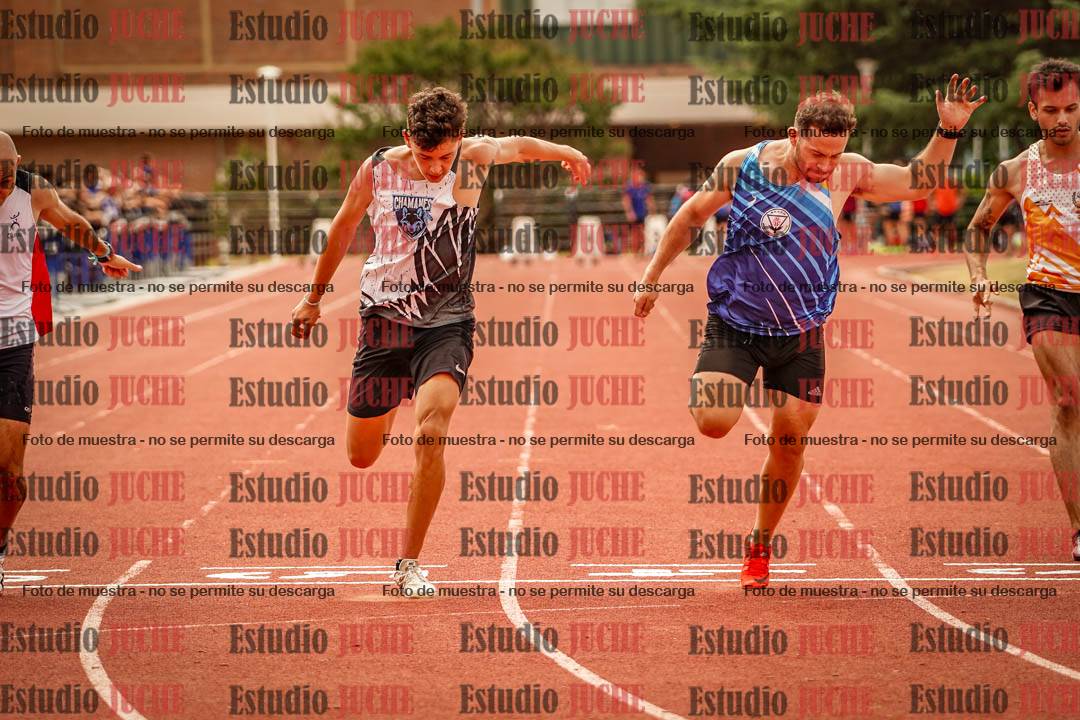 Fotos de los 100 m llanos de varones