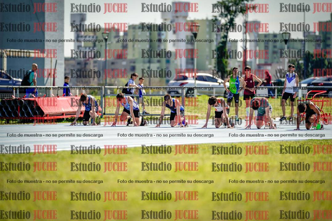 Fotos de los 100 m llanos de varones