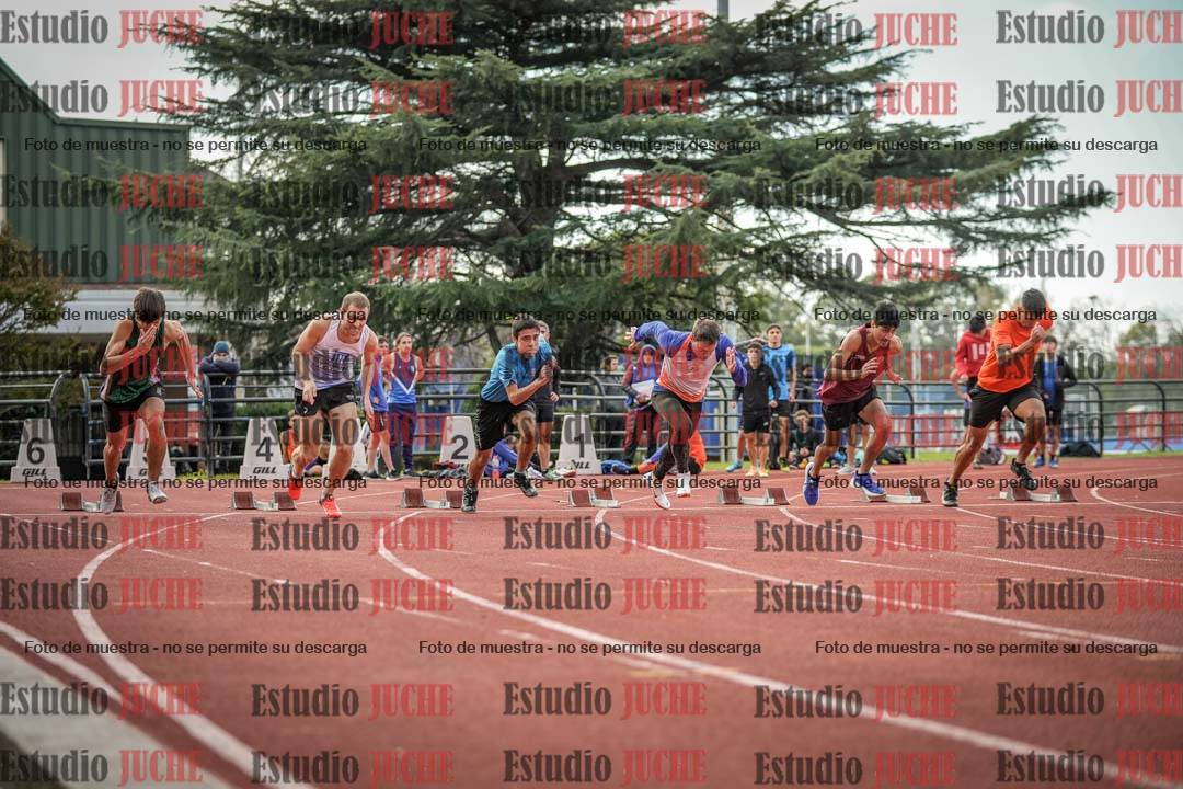 Fotos de los 100 m llanos de varones