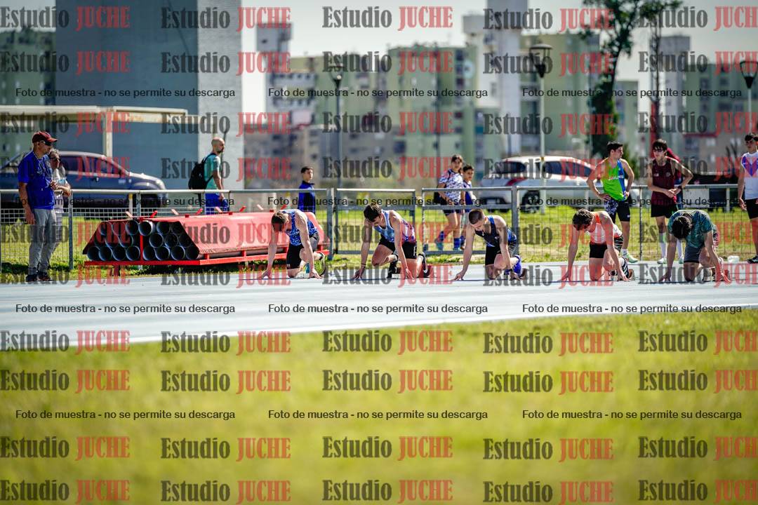 Fotos de los 100 m llanos de varones