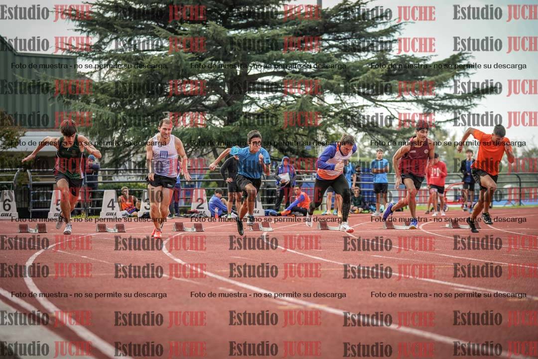 Fotos de los 100 m llanos de varones