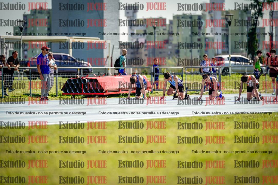 Fotos de los 100 m llanos de varones