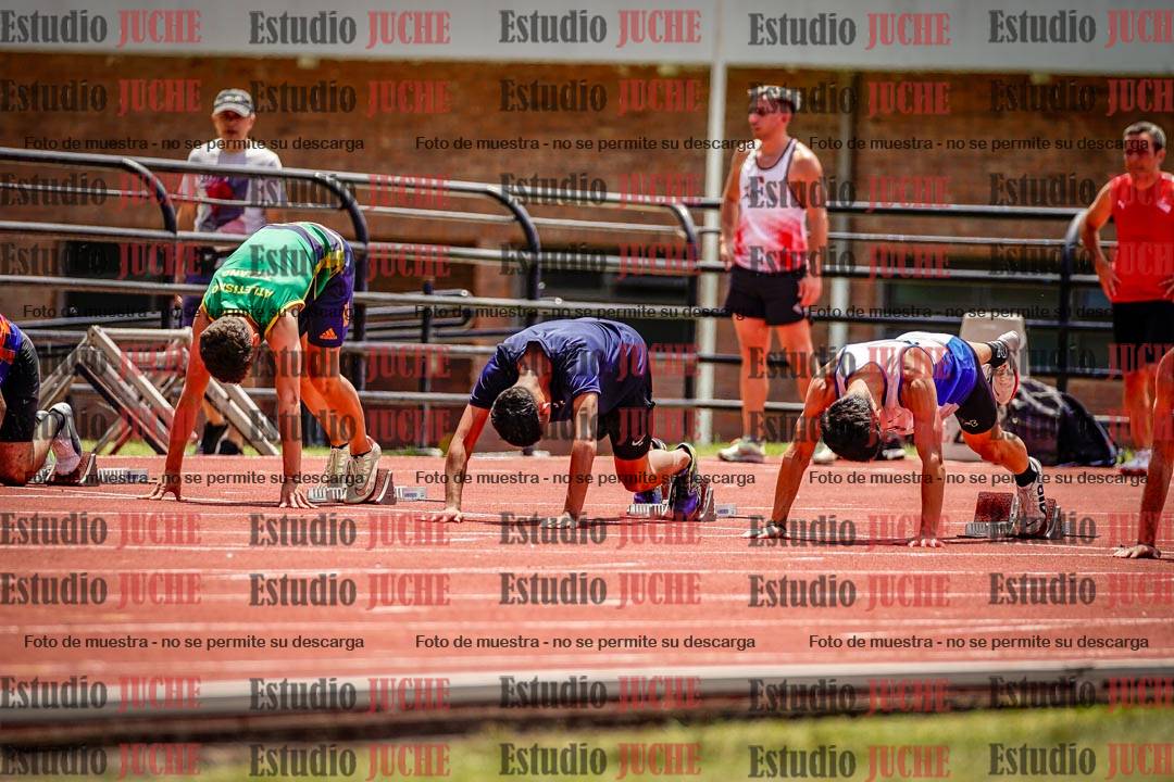 Fotos de los 100 m llanos de varones