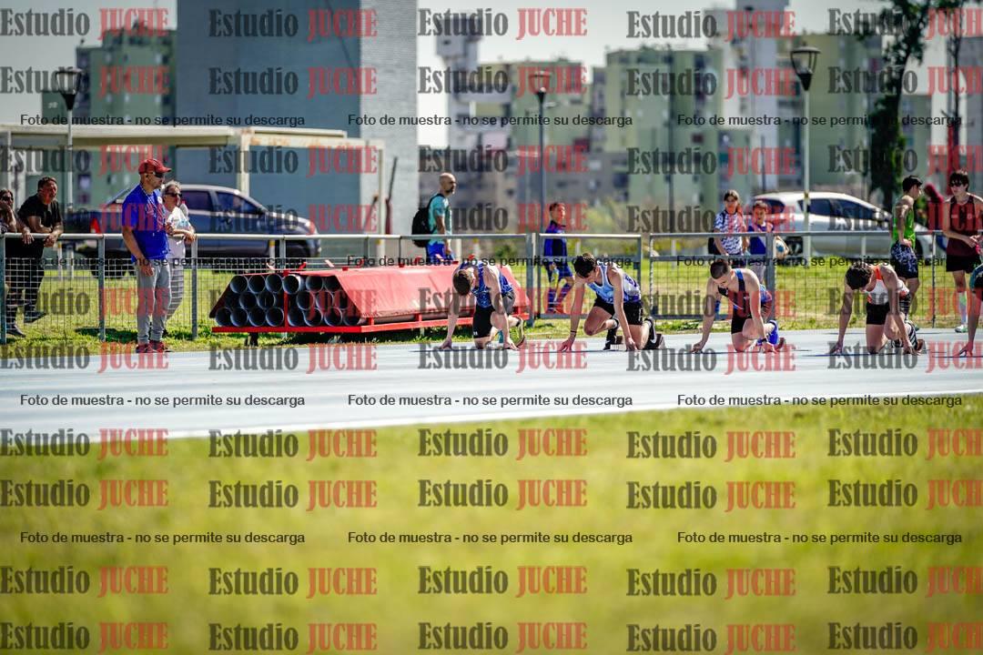 Fotos de los 100 m llanos de varones