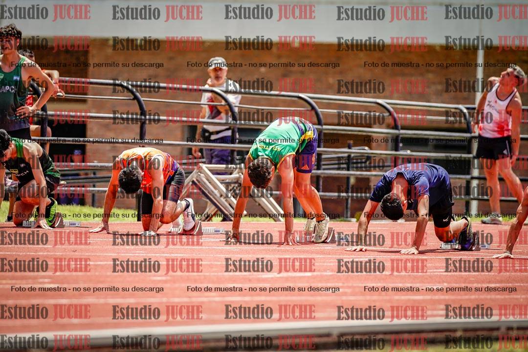 Fotos de los 100 m llanos de varones