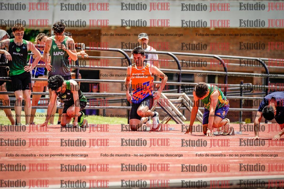 Fotos de los 100 m llanos de varones