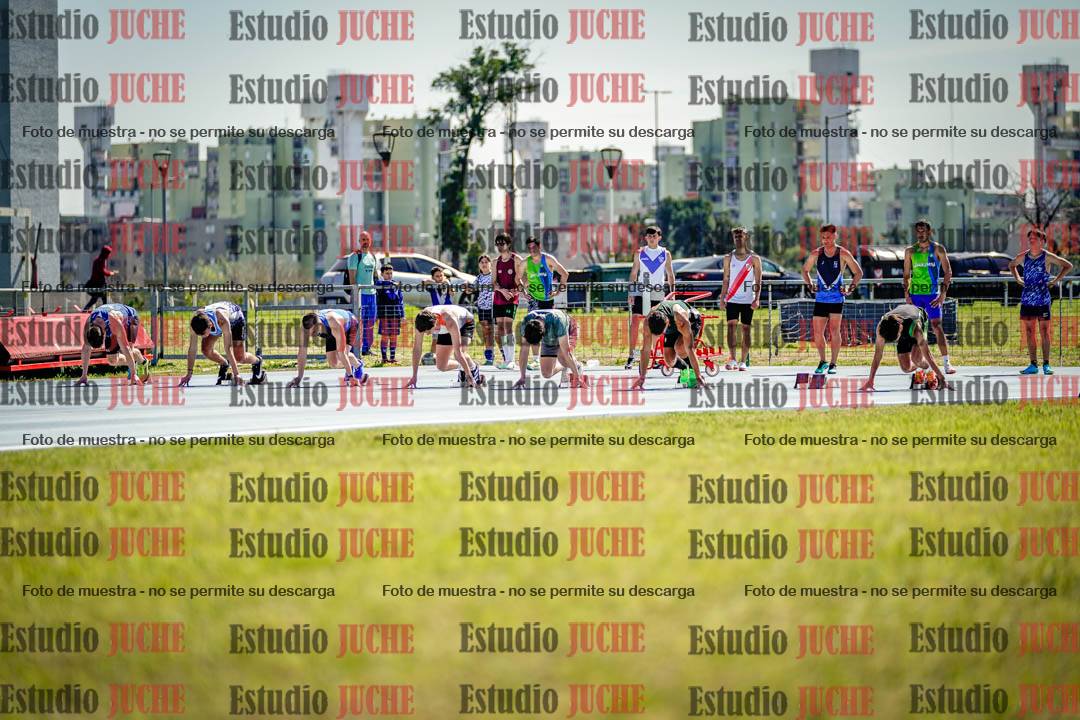 Fotos de los 100 m llanos de varones