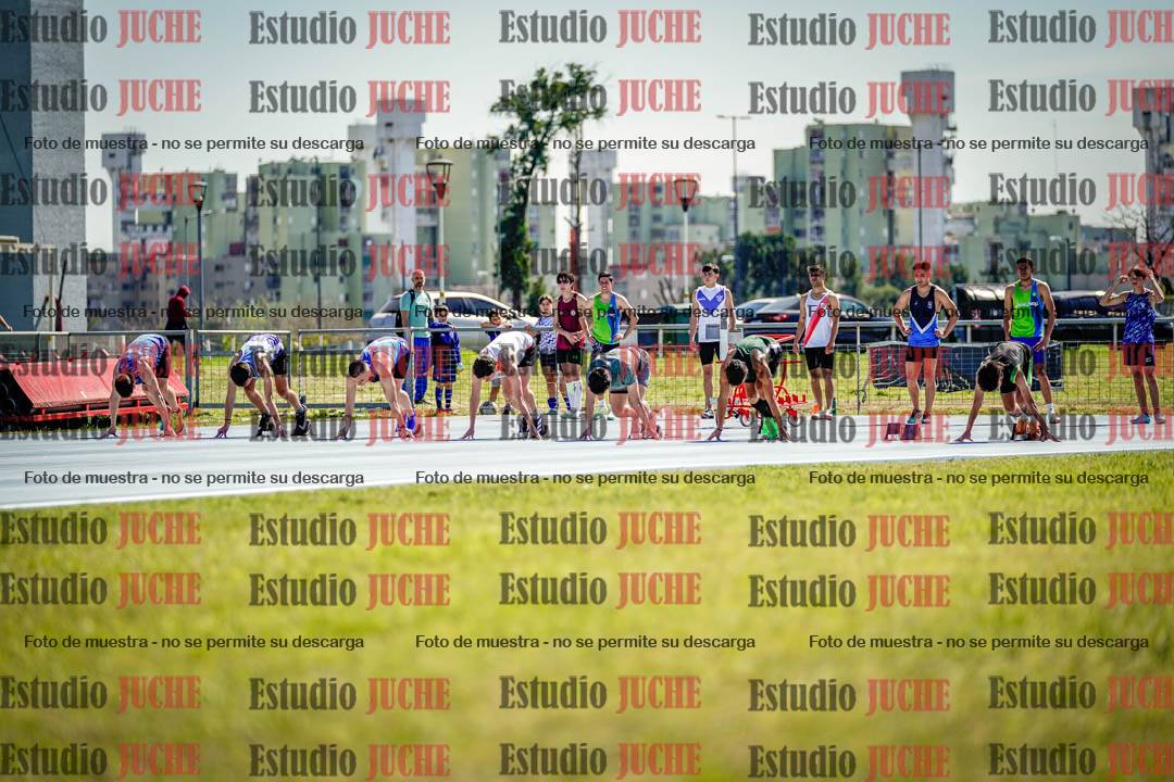 Fotos de los 100 m llanos de varones