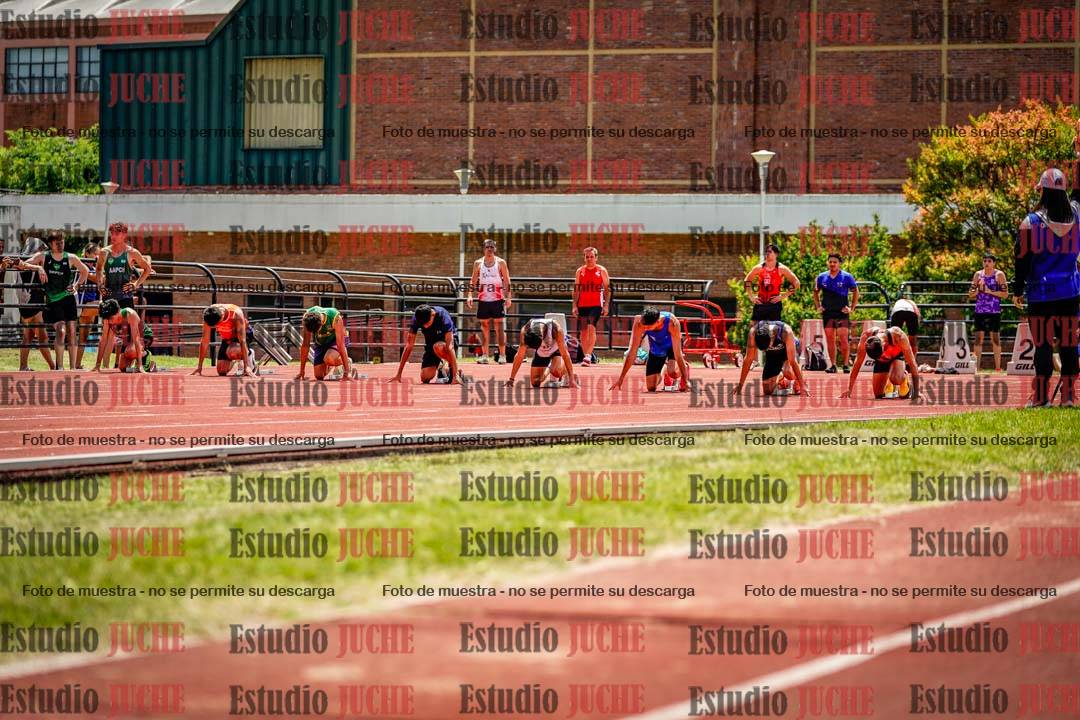 Fotos de los 100 m llanos de varones