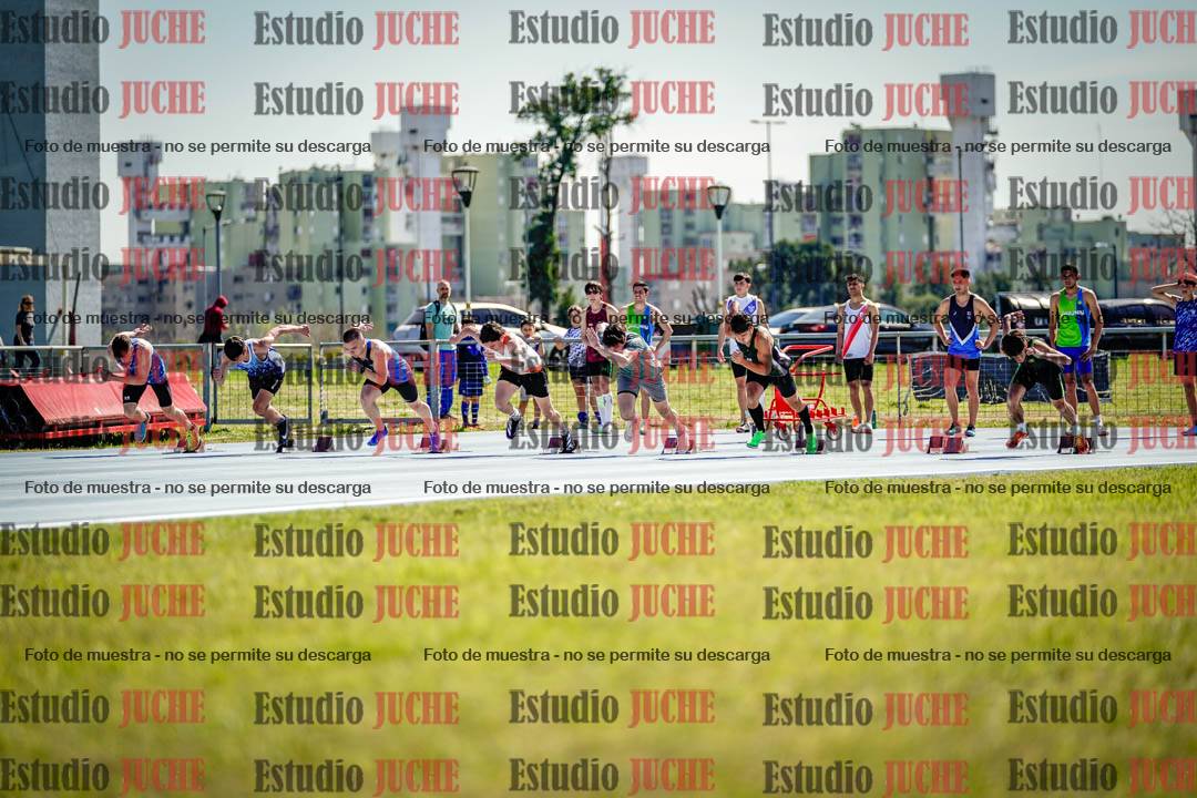 Fotos de los 100 m llanos de varones