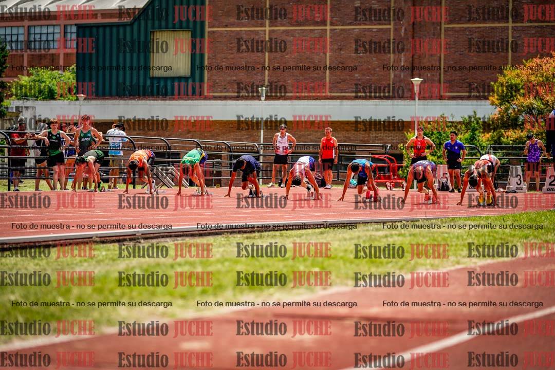 Fotos de los 100 m llanos de varones