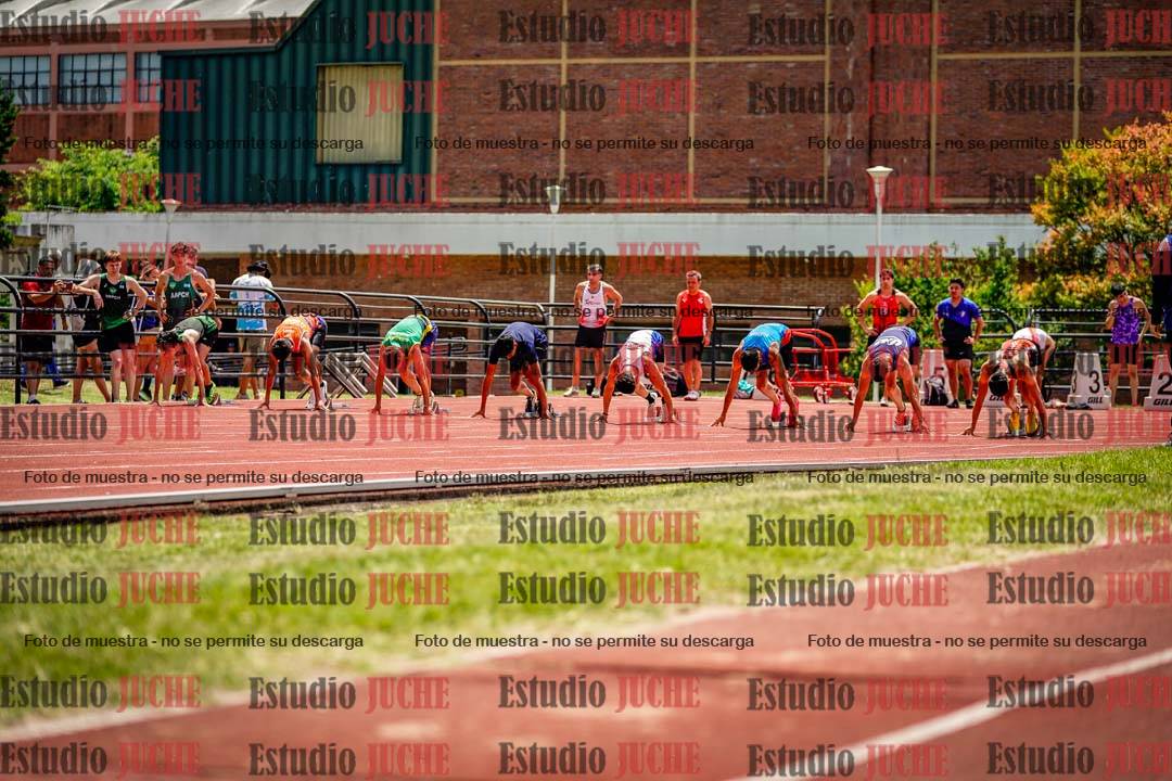 Fotos de los 100 m llanos de varones