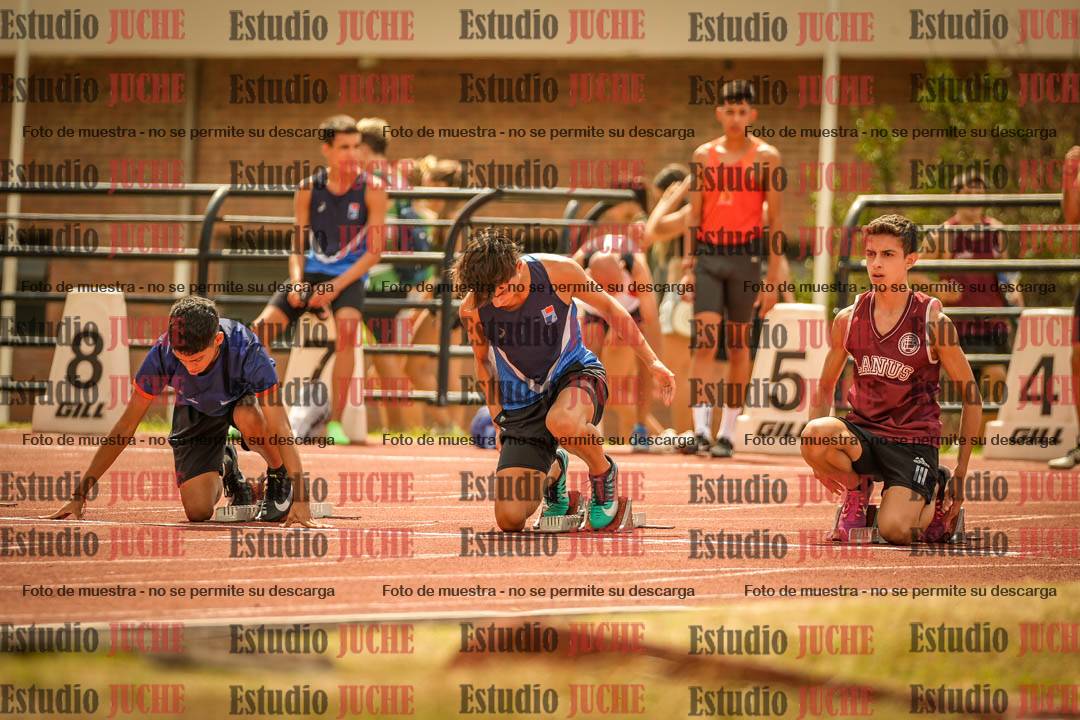 Fotos de los 100 m llanos de varones