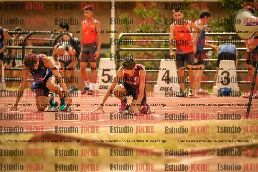 Fotos de los 100 m llanos de varones