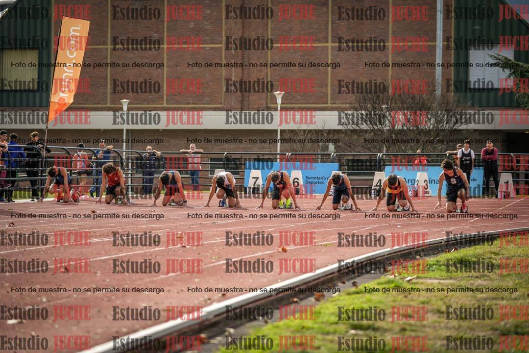 Fotos de los 100 m llanos de varones - decatlón 1