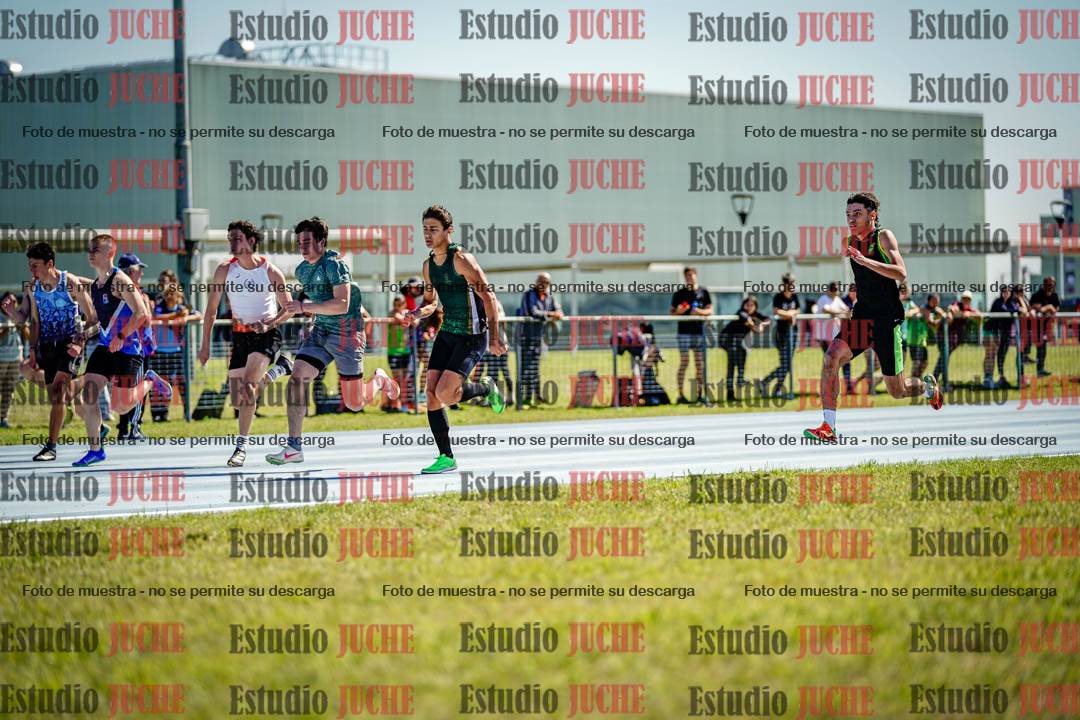 Fotos de los 100 m llanos de varones