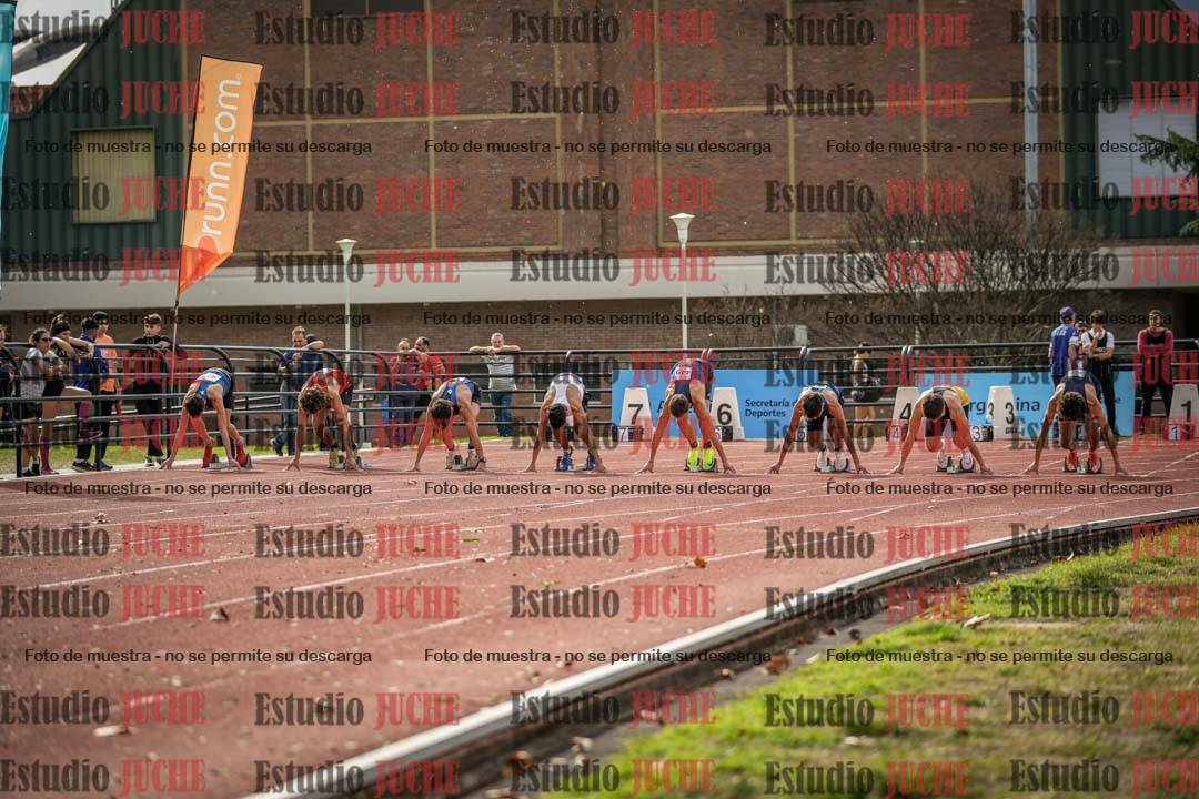 Fotos de los 100 m llanos de varones - decatlón 1