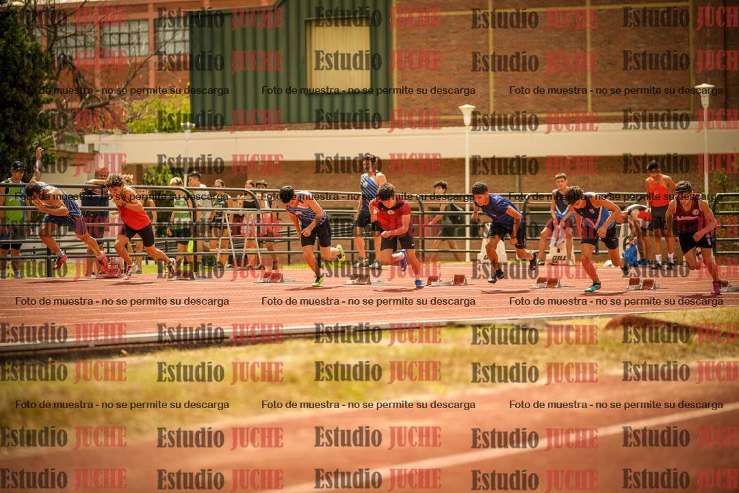 Fotos de los 100 m llanos de varones