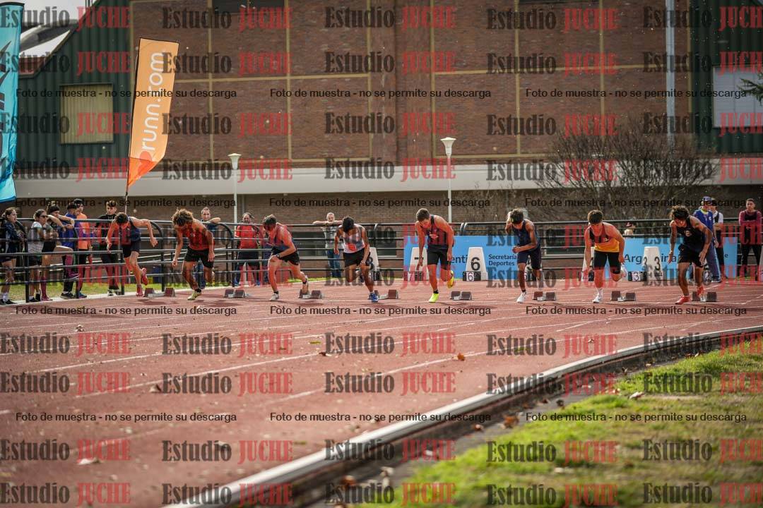 Fotos de los 100 m llanos de varones - decatlón 1