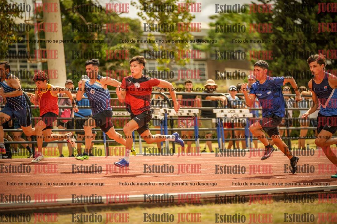 Fotos de los 100 m llanos de varones