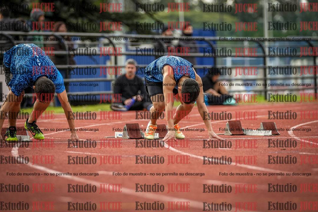 Fotos de los 100 m llanos de varones
