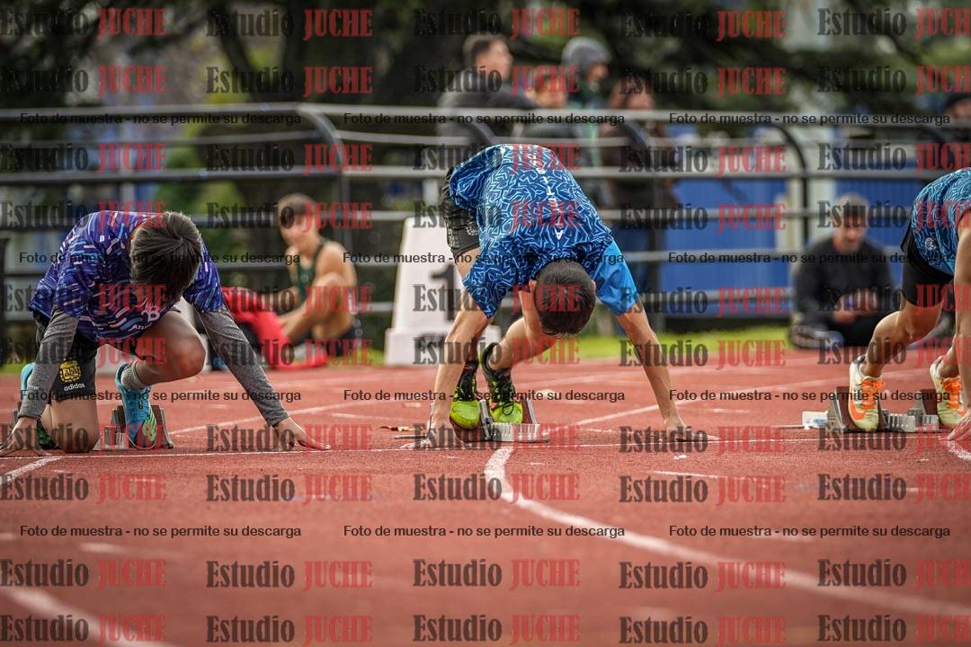 Fotos de los 100 m llanos de varones