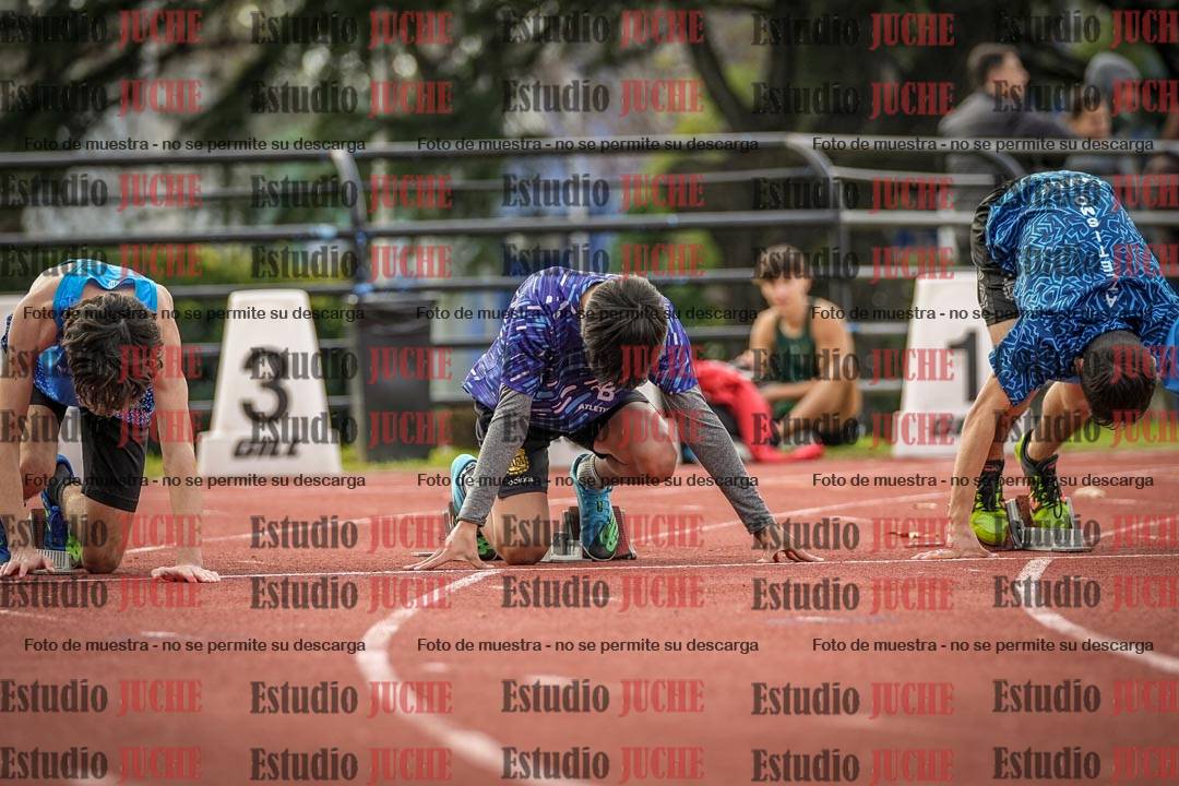Fotos de los 100 m llanos de varones