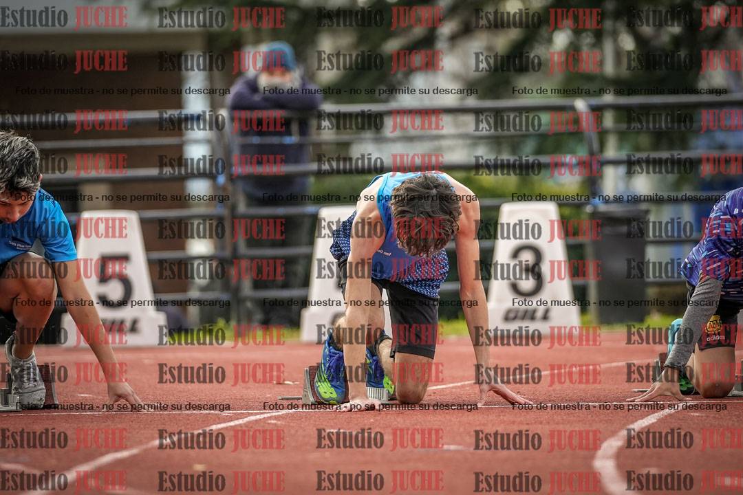 Fotos de los 100 m llanos de varones