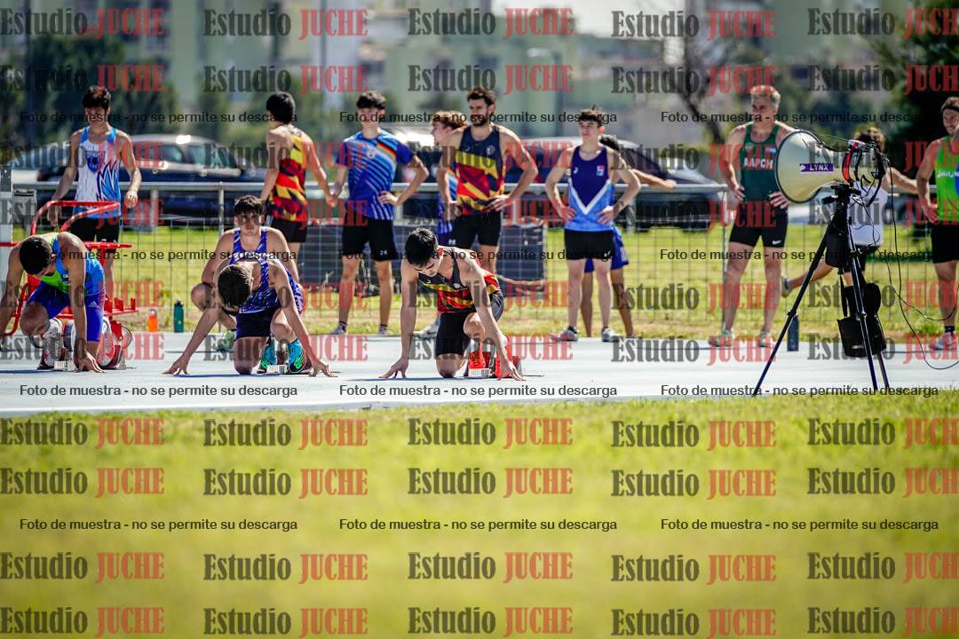 Fotos de los 100 m llanos de varones