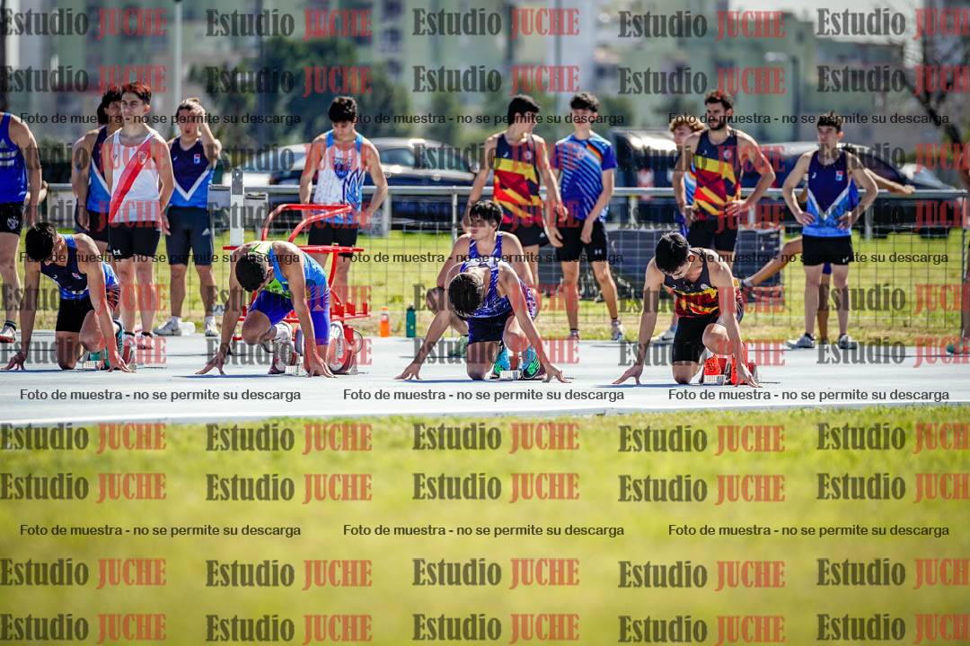 Fotos de los 100 m llanos de varones