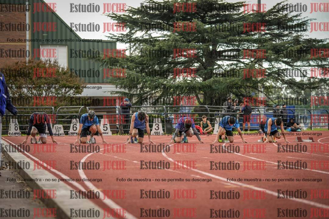 Fotos de los 100 m llanos de varones