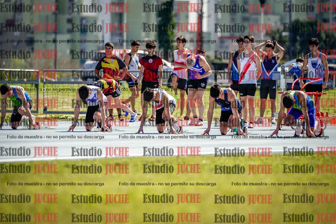 Fotos de los 100 m llanos de varones